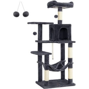 Kradsetræ Multi-Level Cat Tower - Røggrå