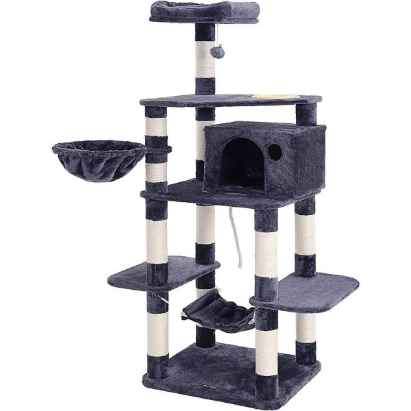 Kradsetræ Play tower - Grå/mørk
